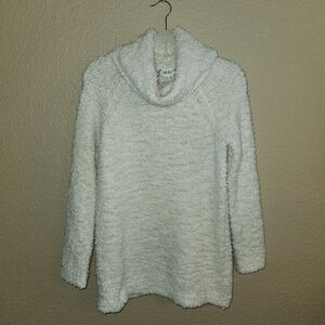 Pink Rose Cozy Cream Color Cowl Neck Sweater Size L